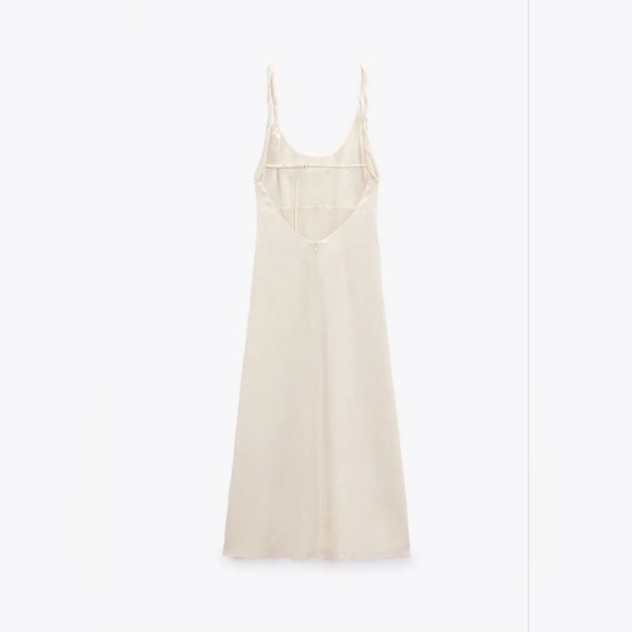 Zara dress twist linen blend long  2918 215 - Picture 13 of 13